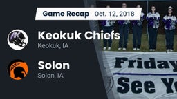Recap: Keokuk Chiefs vs. Solon  2018