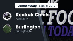 Recap: Keokuk Chiefs vs. Burlington  2019