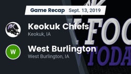 Recap: Keokuk Chiefs vs. West Burlington  2019