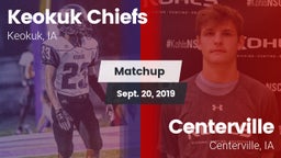 Matchup: Keokuk Chiefs vs. Centerville  2019