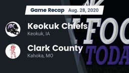 Recap: Keokuk Chiefs vs. Clark County  2020