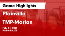 Plainville  vs TMP-Marian  Game Highlights - Feb. 21, 2023
