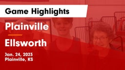 Plainville  vs Ellsworth  Game Highlights - Jan. 24, 2023