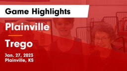Plainville  vs Trego  Game Highlights - Jan. 27, 2023