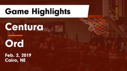 Centura  vs Ord  Game Highlights - Feb. 2, 2019