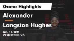 Alexander  vs Langston Hughes  Game Highlights - Jan. 11, 2024