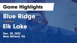 Blue Ridge  vs Elk Lake  Game Highlights - Dec. 28, 2022