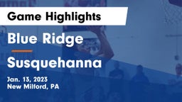 Blue Ridge  vs Susquehanna  Game Highlights - Jan. 13, 2023