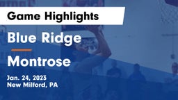 Blue Ridge  vs Montrose  Game Highlights - Jan. 24, 2023
