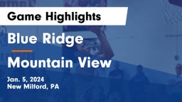 Blue Ridge  vs Mountain View  Game Highlights - Jan. 5, 2024