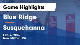 Blue Ridge  vs Susquehanna  Game Highlights - Feb. 6, 2023