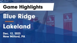 Blue Ridge  vs Lakeland  Game Highlights - Dec. 12, 2023