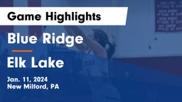 Blue Ridge  vs Elk Lake  Game Highlights - Jan. 11, 2024