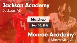 Matchup: Jackson Academy vs. Monroe Academy  2016