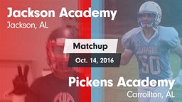 Matchup: Jackson Academy vs. Pickens Academy  2016