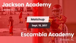 Matchup: Jackson Academy vs. Escambia Academy  2017