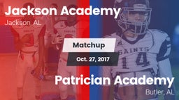 Matchup: Jackson Academy vs. Patrician Academy  2017