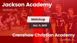 Matchup: Jackson Academy vs. Crenshaw Christian Academy  2019
