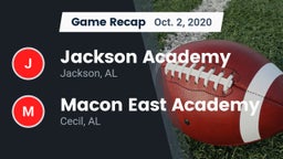 Recap: Jackson Academy  vs. Macon East Academy  2020