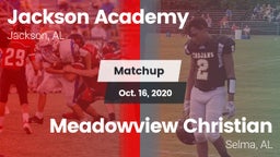Matchup: Jackson Academy vs. Meadowview Christian  2020