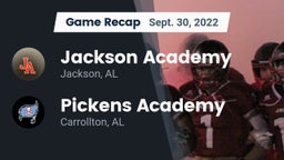 Recap: Jackson Academy  vs. Pickens Academy  2022
