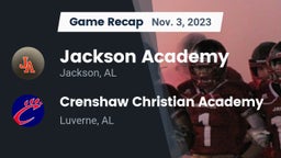 Recap: Jackson Academy  vs. Crenshaw Christian Academy  2023