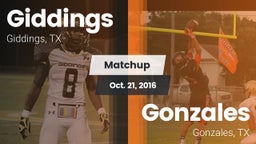 Matchup: Giddings  vs. Gonzales  2016