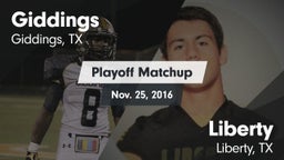 Matchup: Giddings  vs. Liberty  2016