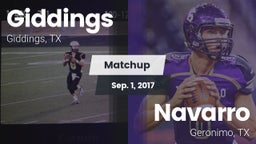 Matchup: Giddings  vs. Navarro  2017