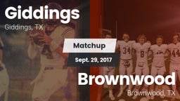 Matchup: Giddings  vs. Brownwood  2017