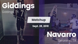 Matchup: Giddings  vs. Navarro  2018