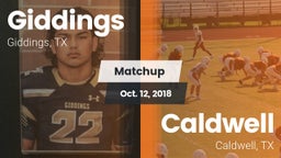 Matchup: Giddings  vs. Caldwell  2018