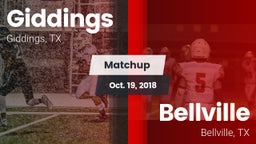 Matchup: Giddings  vs. Bellville  2018