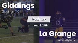 Matchup: Giddings  vs. La Grange  2018