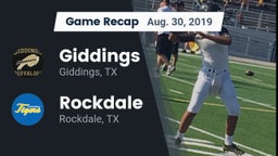 Recap: Giddings  vs. Rockdale  2019