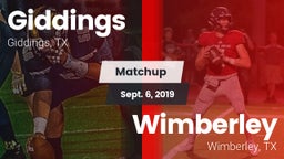 Matchup: Giddings  vs. Wimberley  2019
