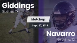 Matchup: Giddings  vs. Navarro  2019