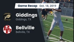 Recap: Giddings  vs. Bellville  2019