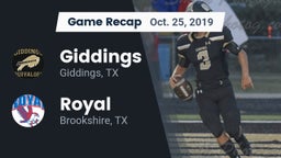 Recap: Giddings  vs. Royal  2019