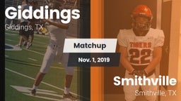 Matchup: Giddings  vs. Smithville  2019
