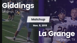 Matchup: Giddings  vs. La Grange  2019