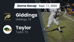 Recap: Giddings  vs. Taylor  2020