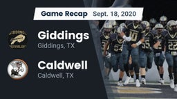 Recap: Giddings  vs. Caldwell  2020