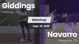 Matchup: Giddings  vs. Navarro  2020