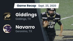 Recap: Giddings  vs. Navarro  2020
