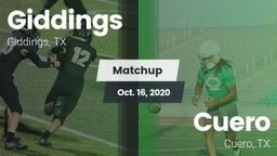 Matchup: Giddings  vs. Cuero  2020