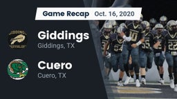 Recap: Giddings  vs. Cuero  2020