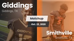 Matchup: Giddings  vs. Smithville  2020