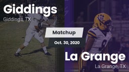 Matchup: Giddings  vs. La Grange  2020