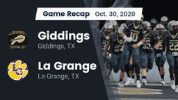 Recap: Giddings  vs. La Grange  2020